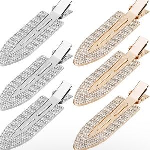 6Pcs Rhinestone No Bend bangs hair clip with Metal Shiny Styling Diamond